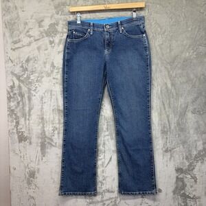 Wrangler Q Baby Jeans 9/10x30 WCV20MS Boot Mid Rise Thick Stitch 9 10 30 Women's